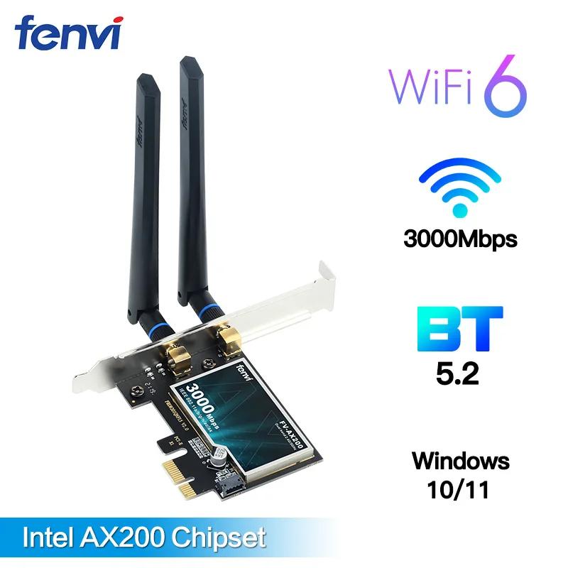 PCIE  ī ,  5.2,   2.4G, 5Ghz, 802.11AX  , PC ũž  10, 2974Mbps, WiFi6, AX200